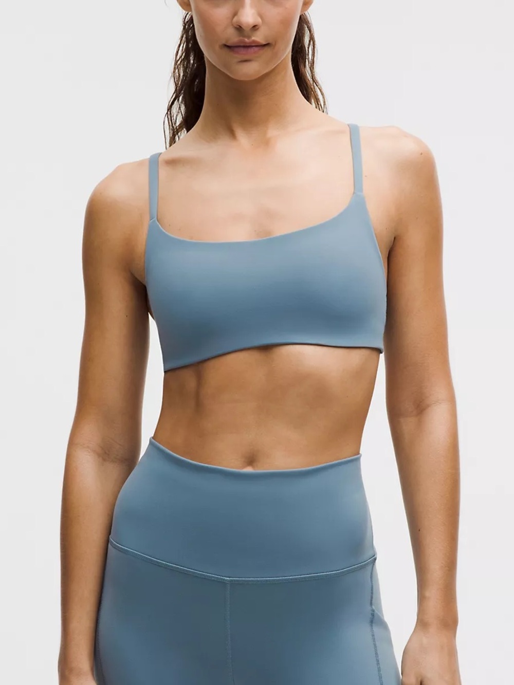 NWT Lululemon Wunder Train Strappy Racer Bra – Steel Blue – Size 4 (A/B) - Picture 3 of 8